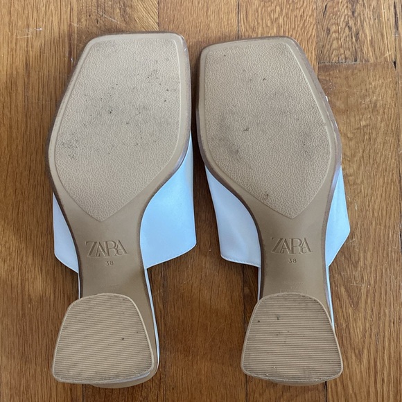 Zara white heeled sandals - Picture 2 of 4